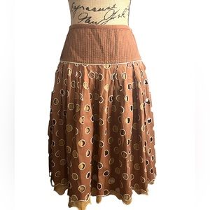 Catherine Malandrino Pleated Pin-Tuck Skirt Size 2